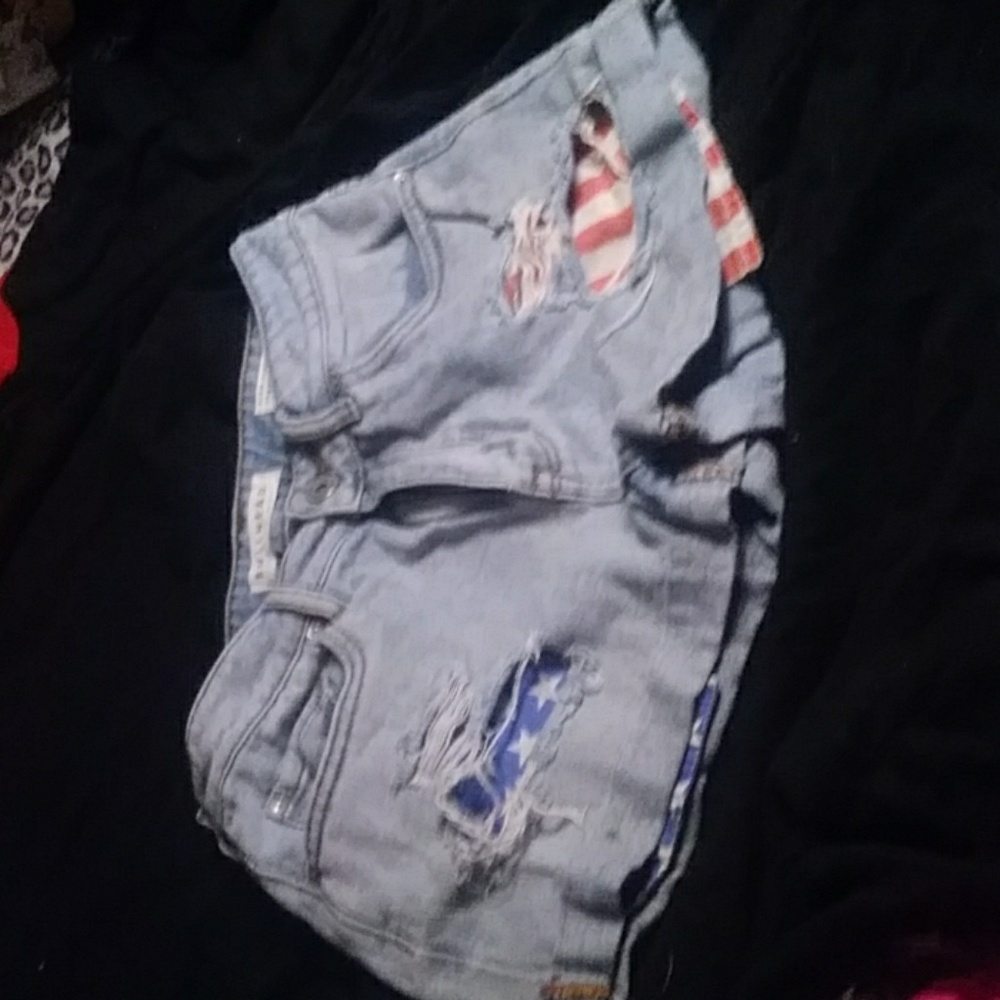 Patriotic high rise shorts